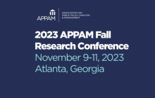 APPAM 2023 Fall Conference