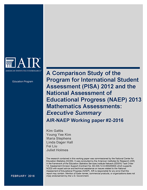 NAEP PISA Report cover